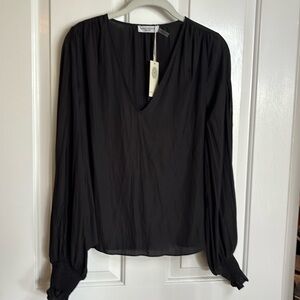 NWT RAMY BROOK Sabrina blouse in black size small